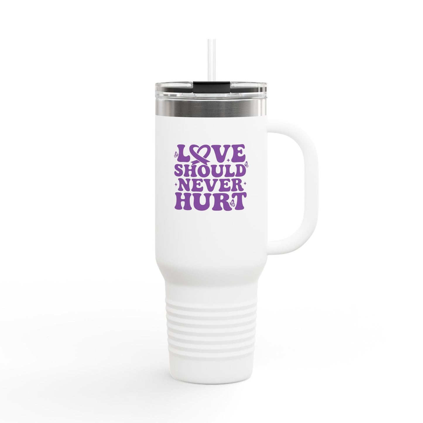 Love Should Never Hurt Awareness Tumbler
