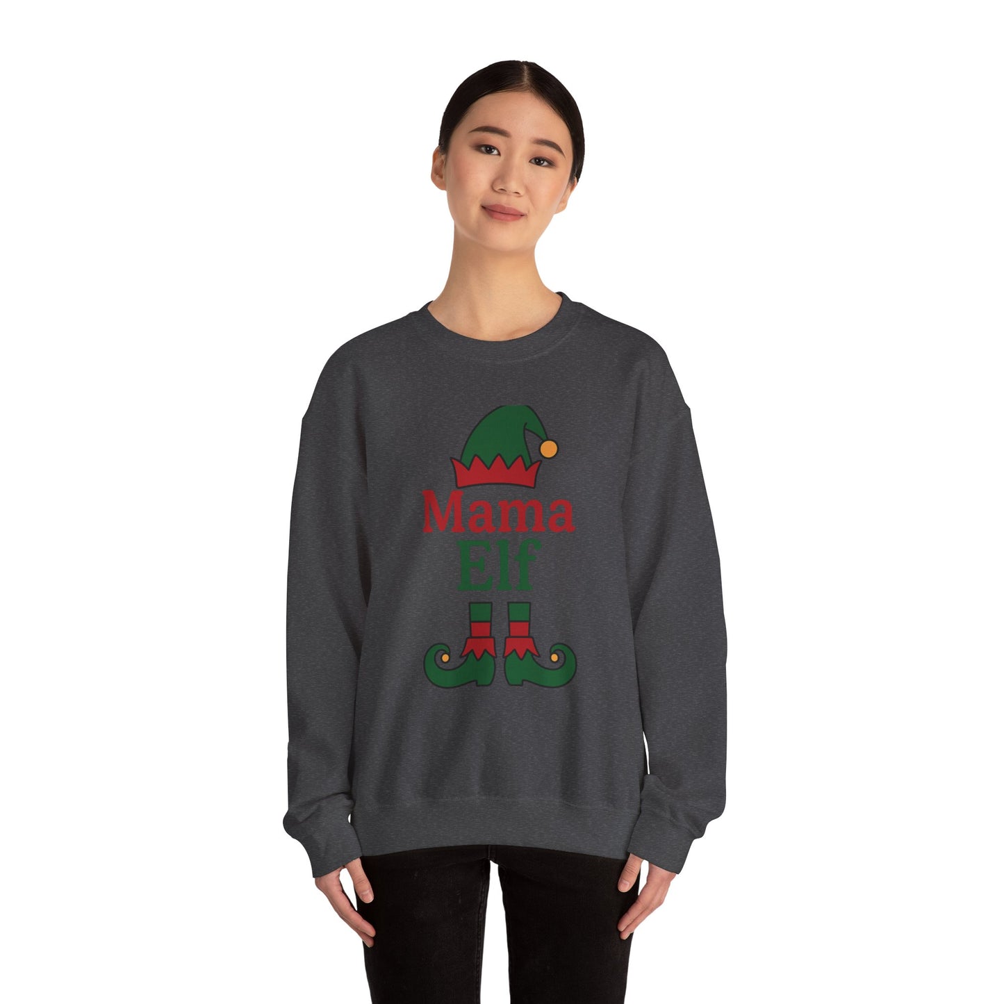 Mama Elf Christmas Crewneck Sweatshirt