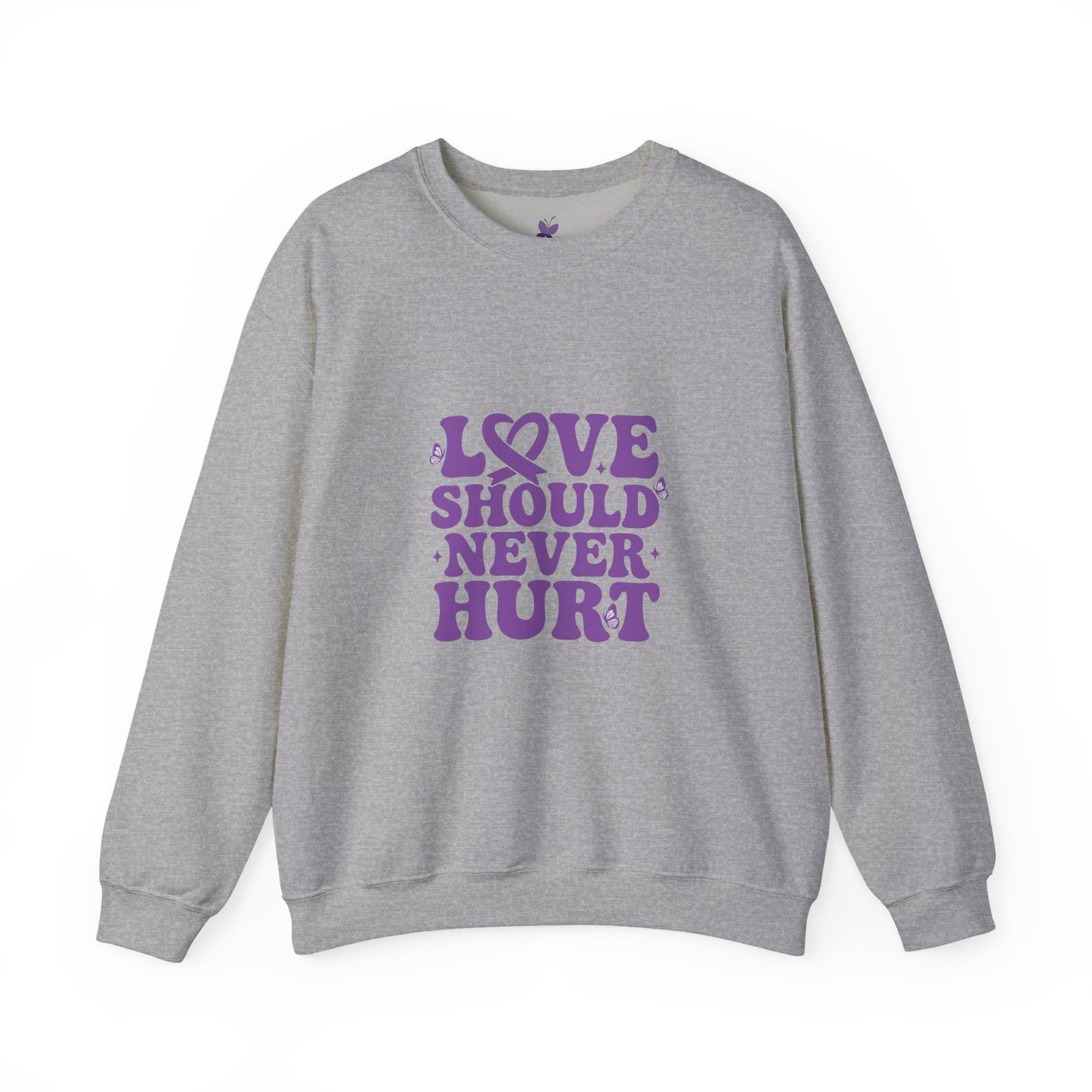 Unisex Love Should Never Hurt Crewneck Sweatshirt