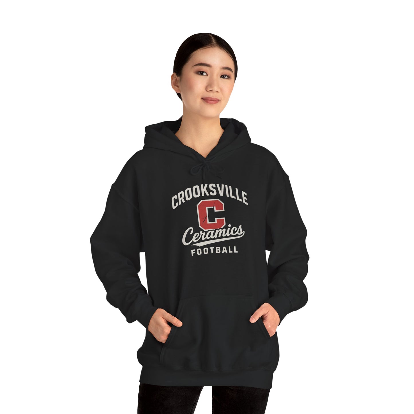 Unisex Crooksville Ceramics Football Hoodie