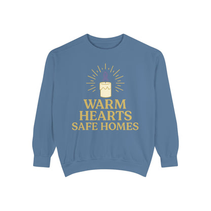 Unisex - Warm Hearts Safe Homes Crewneck