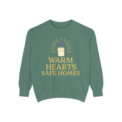 Unisex - Warm Hearts Safe Homes Crewneck