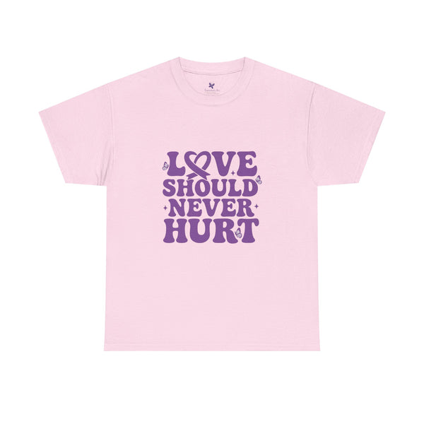 Love Should Never Hurt Survivor Support T-Shirt