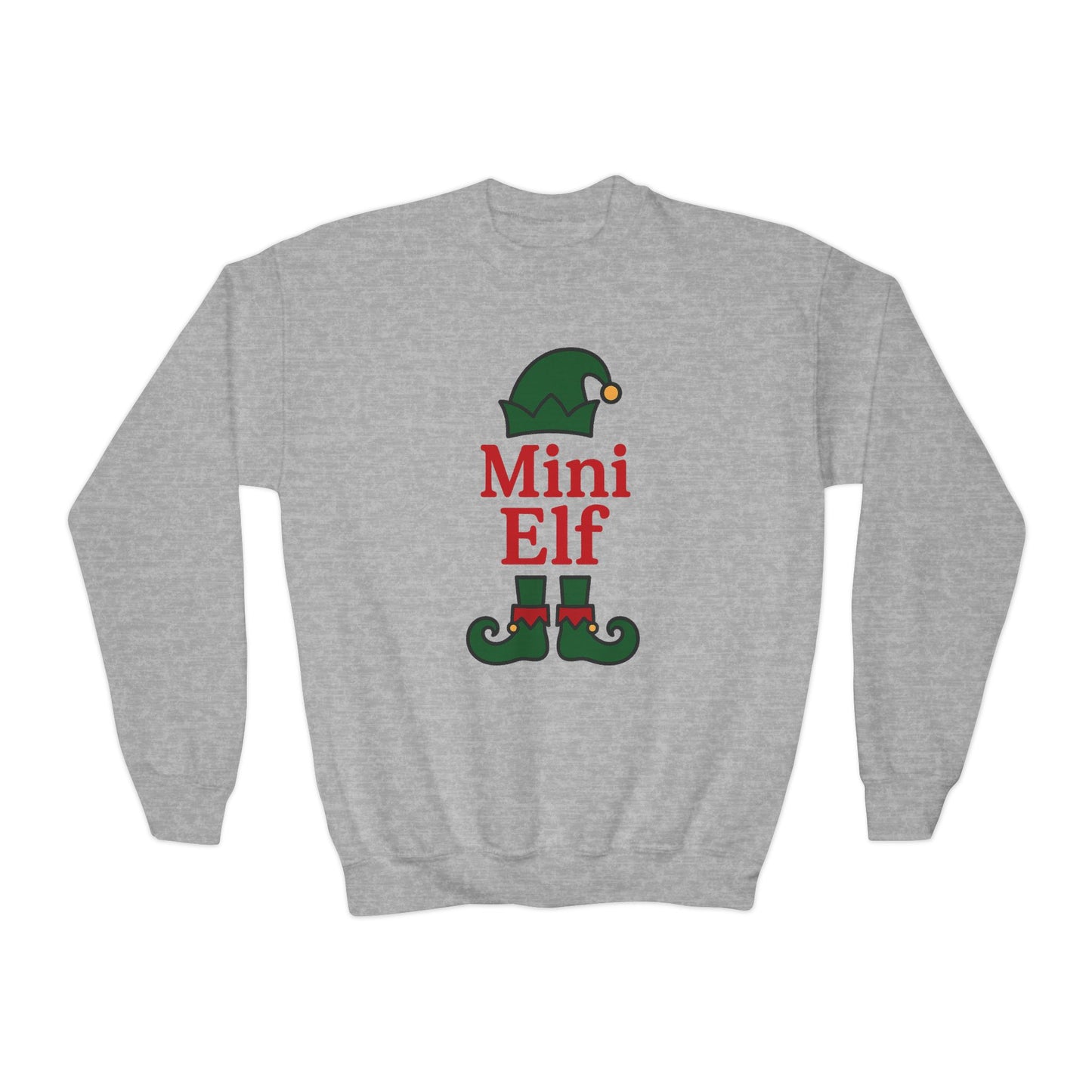 Mini Elf Kids Christmas Youth Crewneck Sweatshirt
