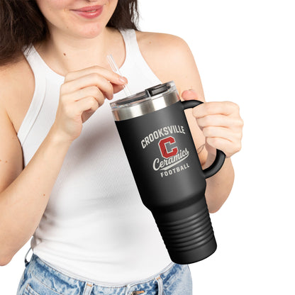 Crooksville Ceramics Football Tumbler 40oz