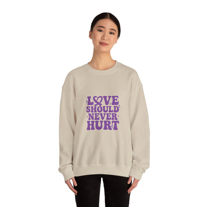 Unisex Love Should Never Hurt Crewneck Sweatshirt