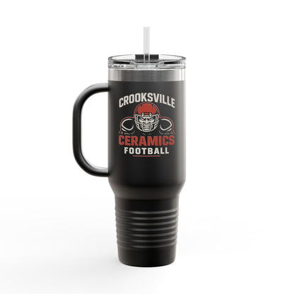 Crooksville Ceramics Football Tumbler 40oz
