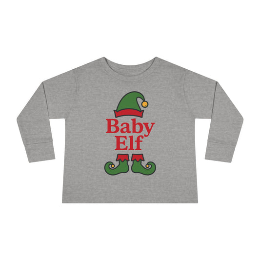 Mini Elf Toddler Christmas Long Sleeve Tee