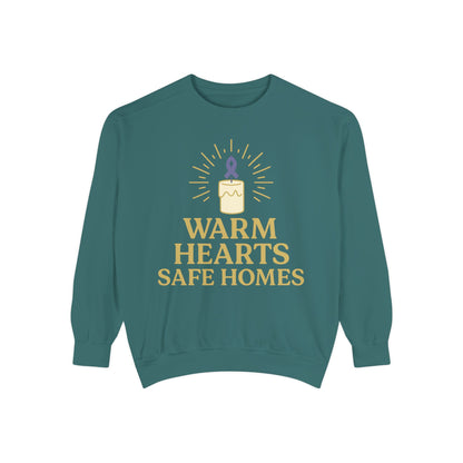 Unisex - Warm Hearts Safe Homes Crewneck