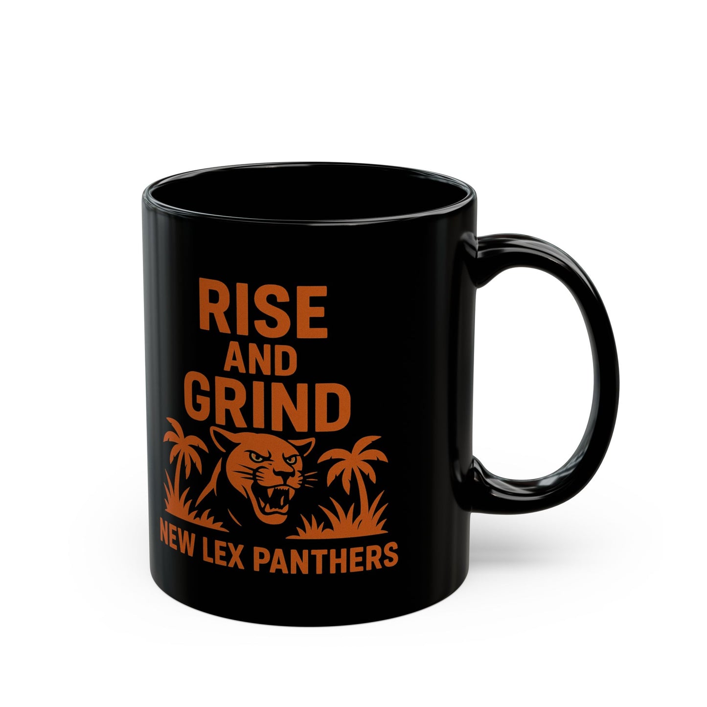 Rise and Grind New Lex Panthers Black Coffee Mug