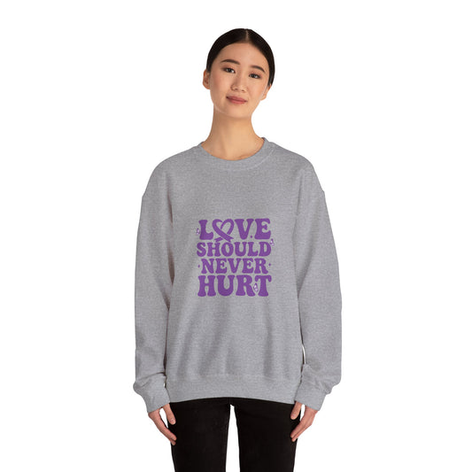 Unisex Love Should Never Hurt Crewneck Sweatshirt