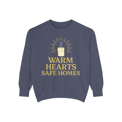 Unisex - Warm Hearts Safe Homes Crewneck