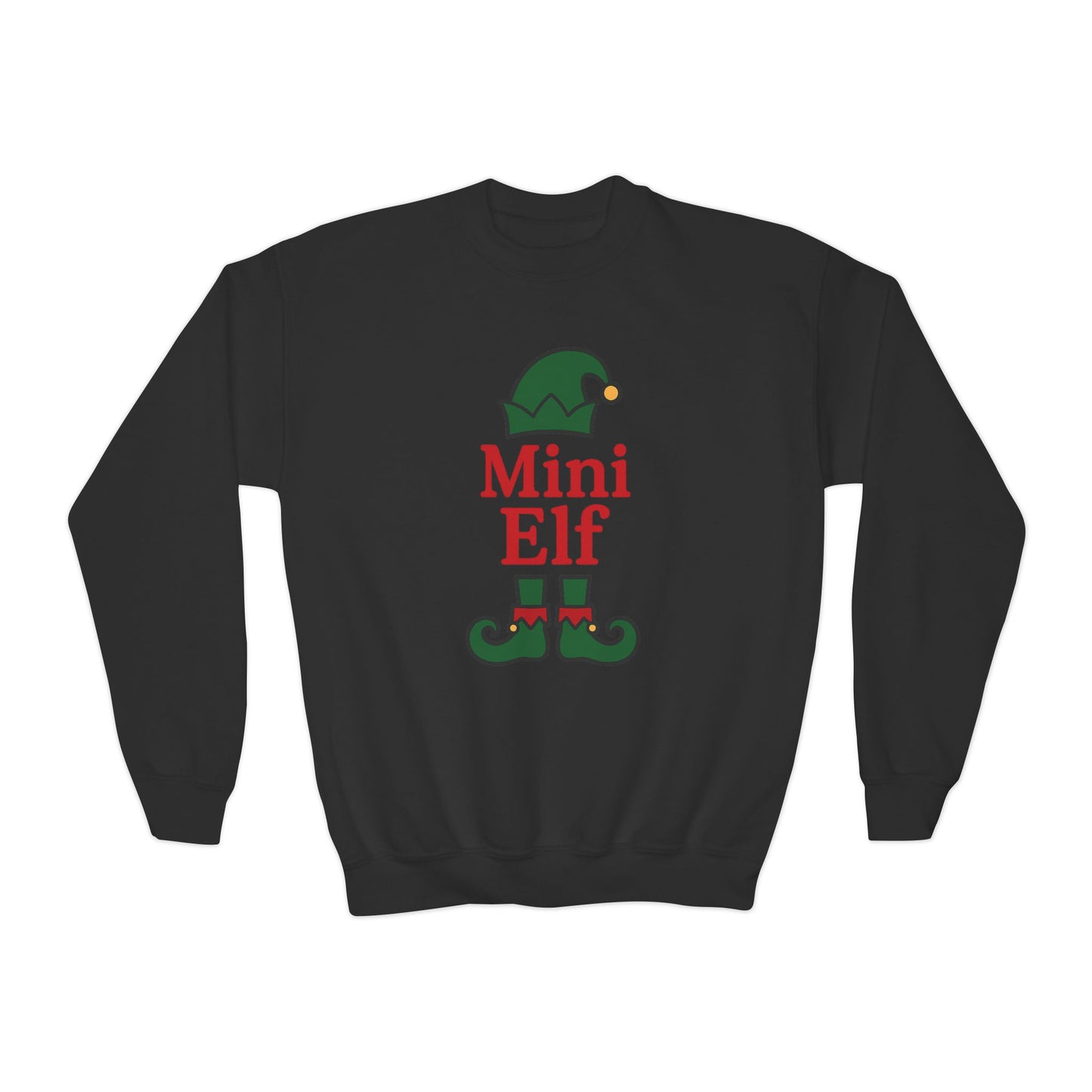 Mini Elf Kids Christmas Youth Crewneck Sweatshirt