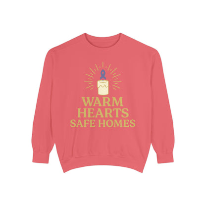 Unisex - Warm Hearts Safe Homes Crewneck