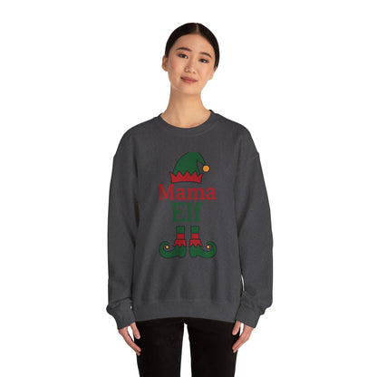 Mama Elf Christmas Crewneck Sweatshirt