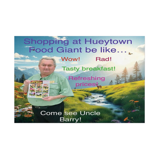 “Shopping at Hueytown Food Giant” Poster – 30" x 20" Uncle Barry Wall Art
