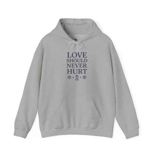 Love Should Never Hurt Domestic Violence Awareness Hoodie
