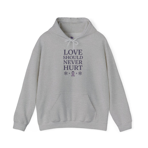 Love Should Never Hurt Domestic Violence Awareness Hoodie