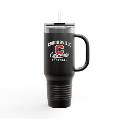 Crooksville Ceramics Football Tumbler 40oz
