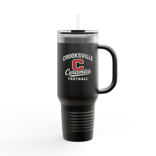 Crooksville Ceramics Football Tumbler 40oz