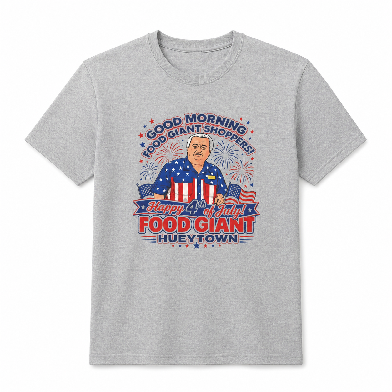 Adult Food Giant Hueytown Happy 4th of July Graphic T-Shirt