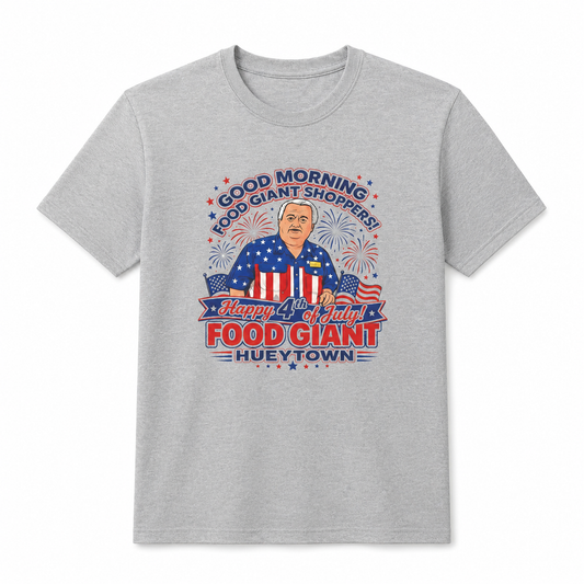 Adult Food Giant Hueytown Happy 4th of July Graphic T-Shirt