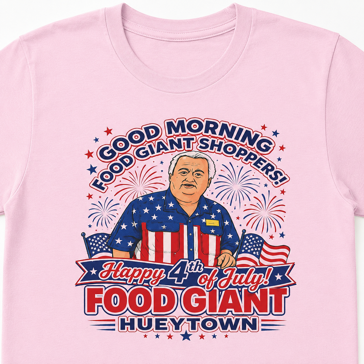 Adult Food Giant Hueytown Happy 4th of July Graphic T-Shirt