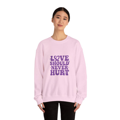 Unisex Love Should Never Hurt Crewneck Sweatshirt