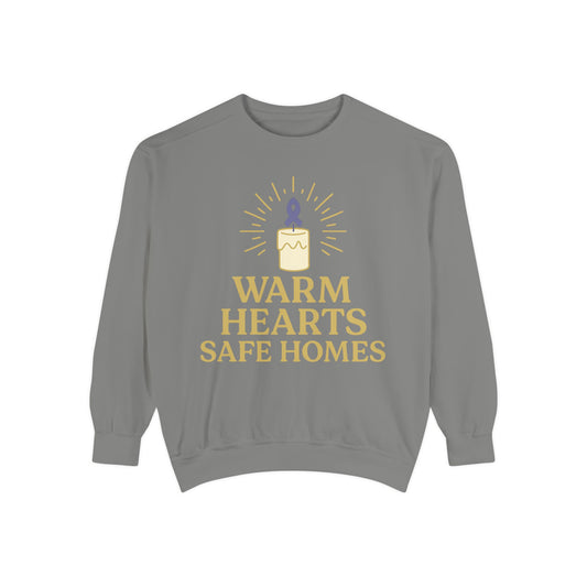Unisex - Warm Hearts Safe Homes Crewneck