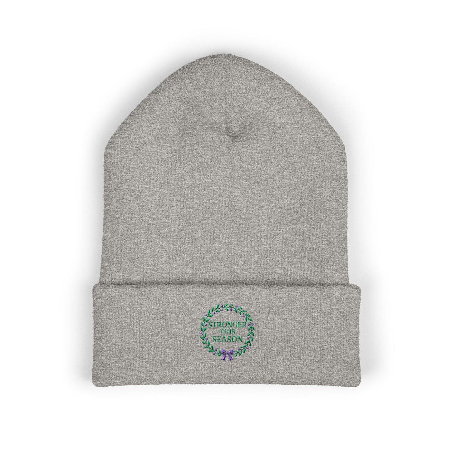 Stronger This Season Embroidered Beanie