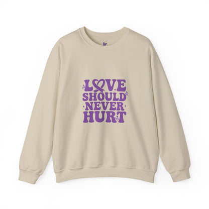 Unisex Love Should Never Hurt Crewneck Sweatshirt