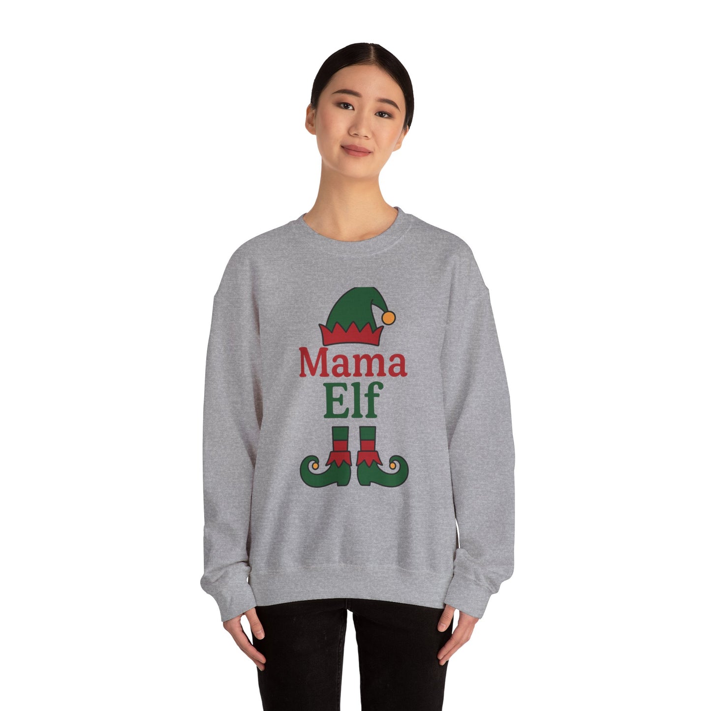 Mama Elf Christmas Crewneck Sweatshirt