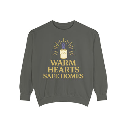 Unisex - Warm Hearts Safe Homes Crewneck