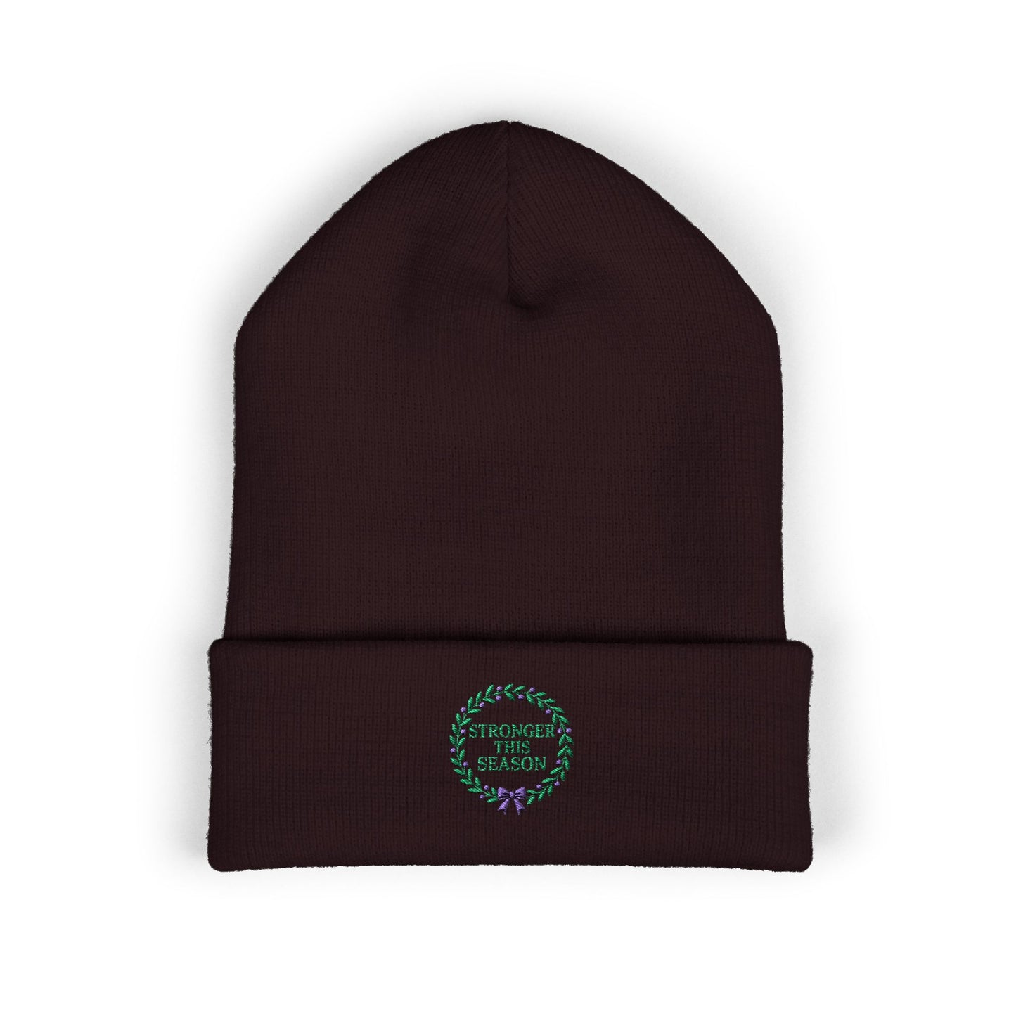 Stronger This Season Embroidered Beanie