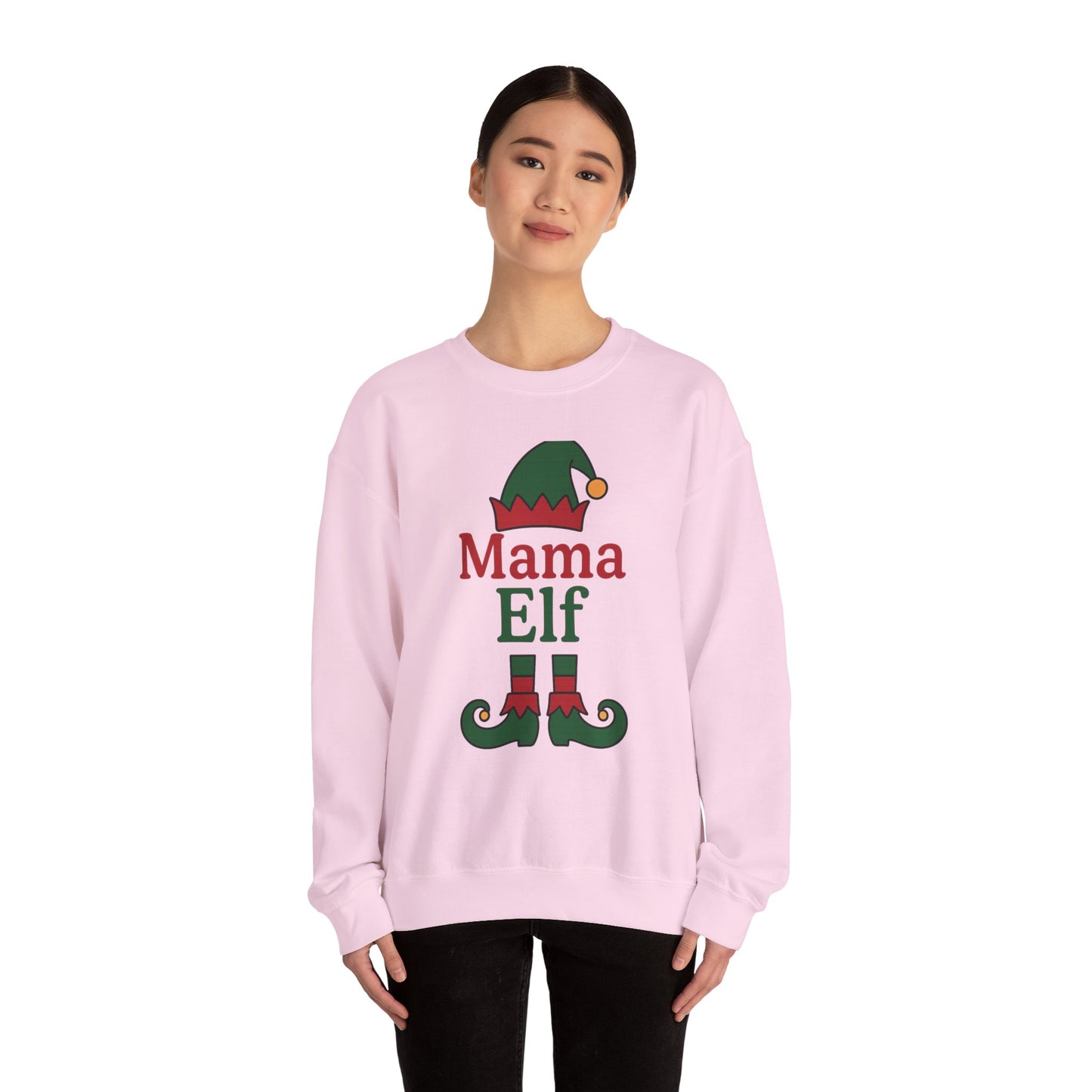 Mama Elf Christmas Crewneck Sweatshirt