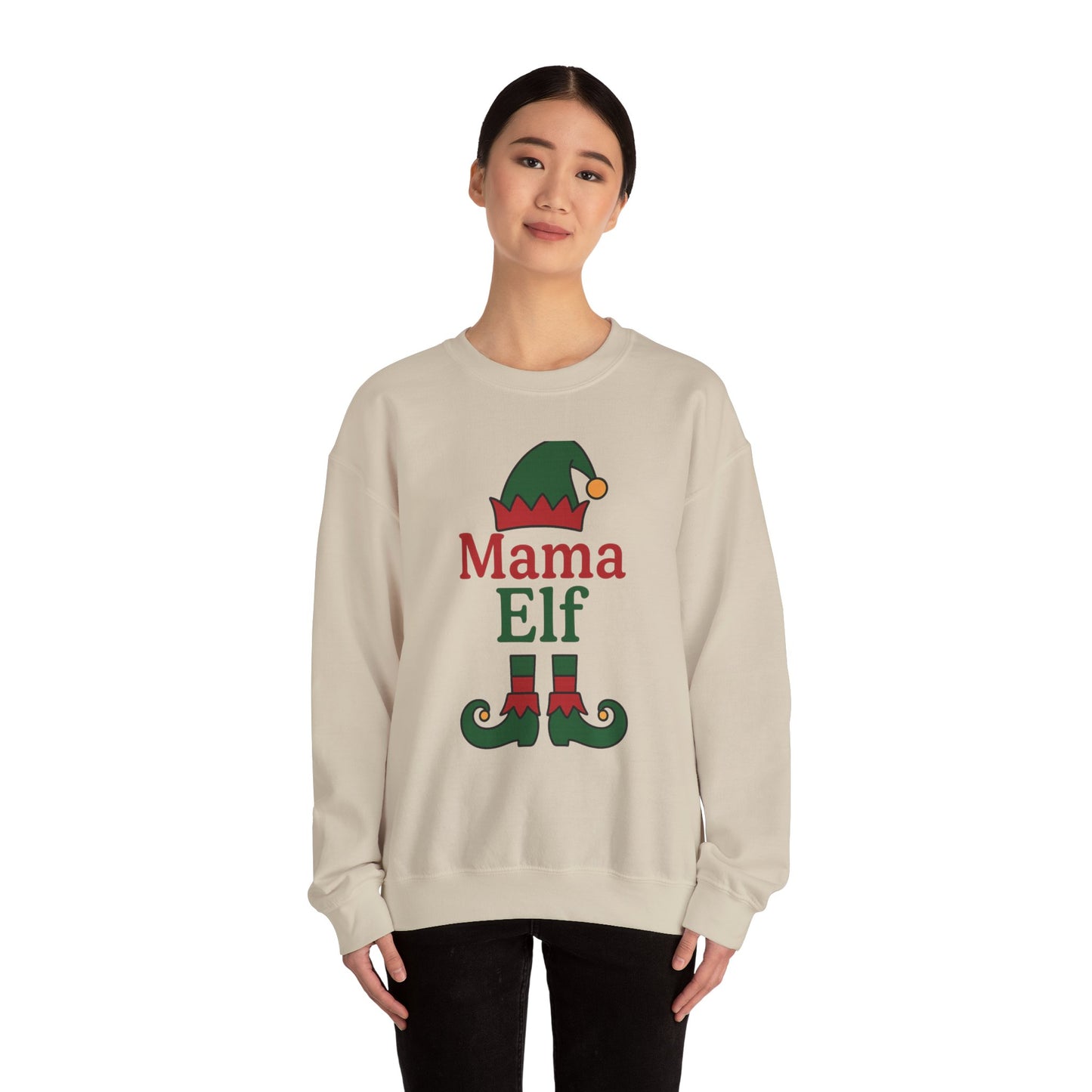 Mama Elf Christmas Crewneck Sweatshirt