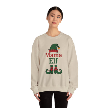 Mama Elf Christmas Crewneck Sweatshirt