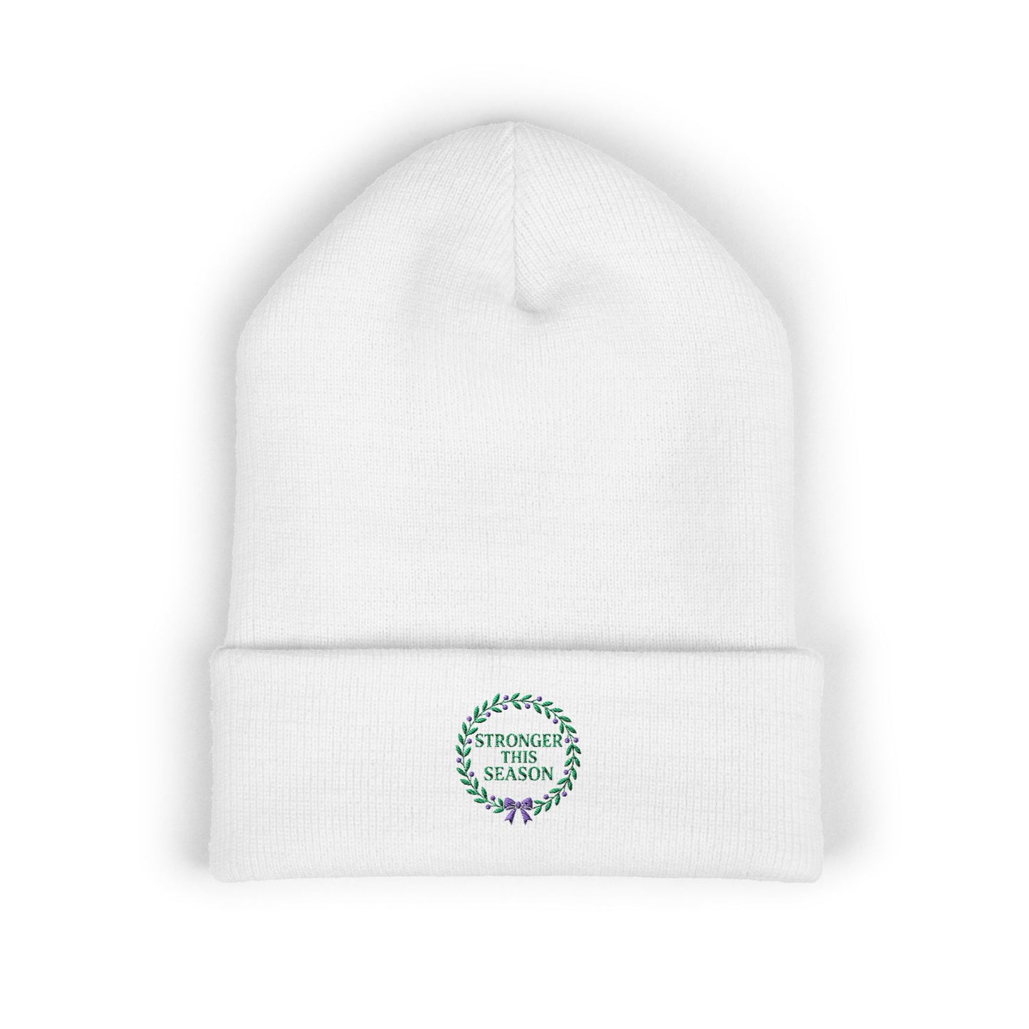 Stronger This Season Embroidered Beanie