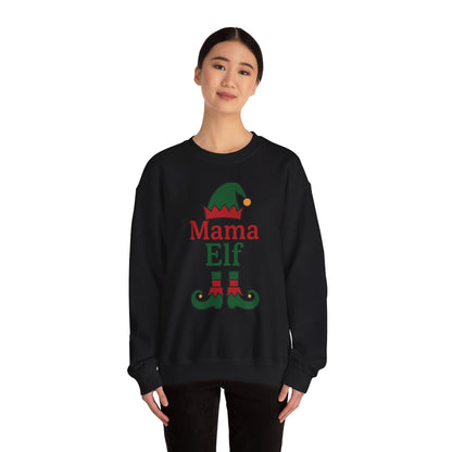 Mama Elf Christmas Crewneck Sweatshirt